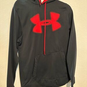Under Armour Black Hoodie with Red Logo